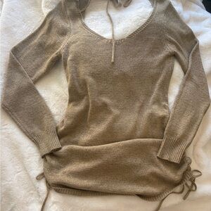 American Threads Tan V-Neck Sweater